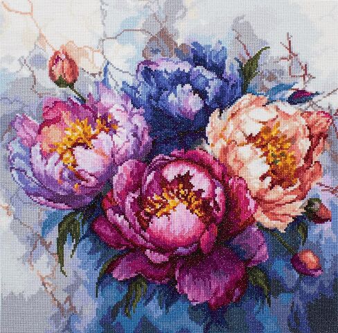 Luca-S The King of Flowers Counted Cross Stitch Kit, Multi-Colour in Saudi Arabia
