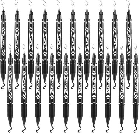 Sibba 20 PCS Dual-Tip Black Drawing Pens 0.5/1mm Bold & Fine Paint Markers, Fineliner Permanent Marker Bible Journaling Writing Pens for Artist Sketch Sketching Writing Dooding Marking Signature in Saudi Arabia