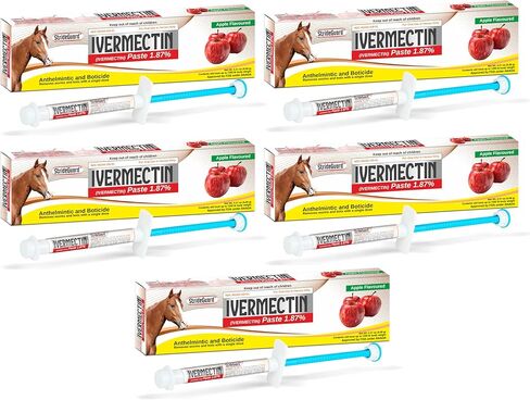 Horse Ivermectin Paste 1.87% – Apple Flavored Oral Horse Dewormer Syringe – 6.08g Tube Treats Horses Up to 1250 LB [Pack-7] in Saudi Arabia
