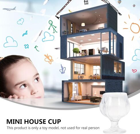 34 قطعة من أكواب بيت الدمى المصغرة مع أغطية من Angoily بمقياس 1/17، نموذج لعب طعام صغير من الراتنج، أكواب صغيرة لتزيين المنزل الصغير والحرف اليدوية in Kuwait