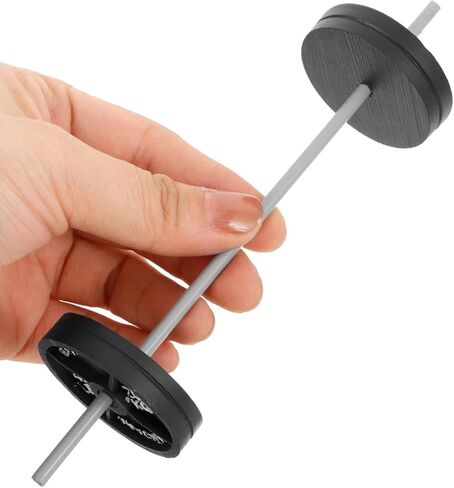 DOITOOL Dollhouse Barbell Miniature Gym Equipment Model Mini Fitness Barbell Prop for Office Desk and Doll House Decoration Sports Accessories, Black, 5. 7 X 1. 57 Inches in Saudi Arabia