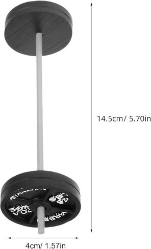 DOITOOL Dollhouse Barbell Miniature Gym Equipment Model Mini Fitness Barbell Prop for Office Desk and Doll House Decoration Sports Accessories, Black, 5. 7 X 1. 57 Inches in Saudi Arabia