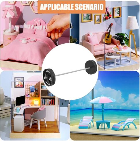 DOITOOL Dollhouse Barbell Miniature Gym Equipment Model Mini Fitness Barbell Prop for Office Desk and Doll House Decoration Sports Accessories, Black, 5. 7 X 1. 57 Inches in Saudi Arabia