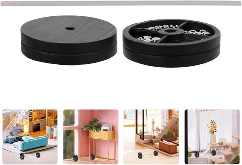 DOITOOL Dollhouse Barbell Miniature Gym Equipment Model Mini Fitness Barbell Prop for Office Desk and Doll House Decoration Sports Accessories, Black, 5. 7 X 1. 57 Inches in Saudi Arabia