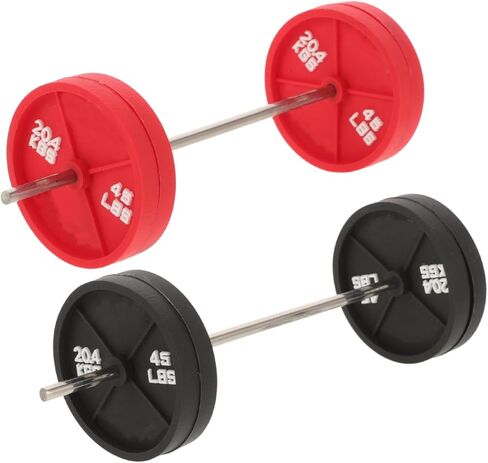 DOITOOL Dollhouse Barbell Miniature Gym Equipment Model Mini Fitness Barbell Prop for Office Desk and Doll House Decoration Sports Accessories, Black, 5. 7 X 1. 57 Inches in Saudi Arabia