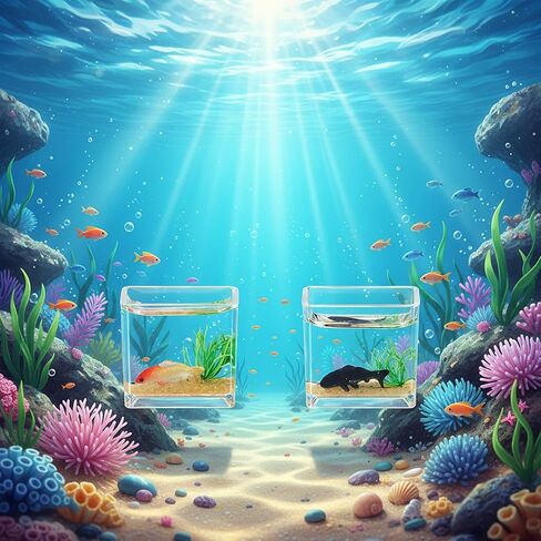 2 Pcs Miniature Fish Tank, Dollhoue Accessories Fish Bowls Resin Goldfish Gras Fish Figurine for Garden Scene Decor, Dollhouse Miniature DIY Craft, Aquarium Fish Ornament in Saudi Arabia
