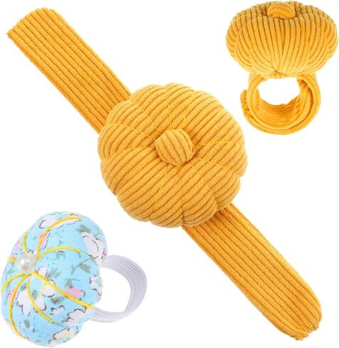 2PCS Wrist Pin Cushions for Sewing, Cute Pins Cushions Pincushions Needlework DIY Handcraft Needles Holder Sewing Pin Cushion with Elastic Strap for Quilting in Saudi Arabia