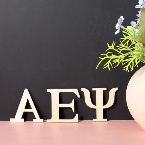 24PCS Greek Letters, 2 Inch Wooden Greek Letters Unfinished GreekAlphabet, Pine Wood Alphabet for DIY Crafts, Wall Decor, Sorority Fraternity Paddles in Saudi Arabia