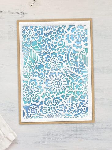Flowers Leaves Die Cuts for Card Making, Rectangle Frame Cutting Dies Sets Floral Background Dies Stencils Embossing Template for Scrapbooking DIY Cards Album Crafts Supplies in Saudi Arabia
