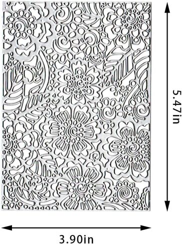 Flowers Leaves Die Cuts for Card Making, Rectangle Frame Cutting Dies Sets Floral Background Dies Stencils Embossing Template for Scrapbooking DIY Cards Album Crafts Supplies in Saudi Arabia