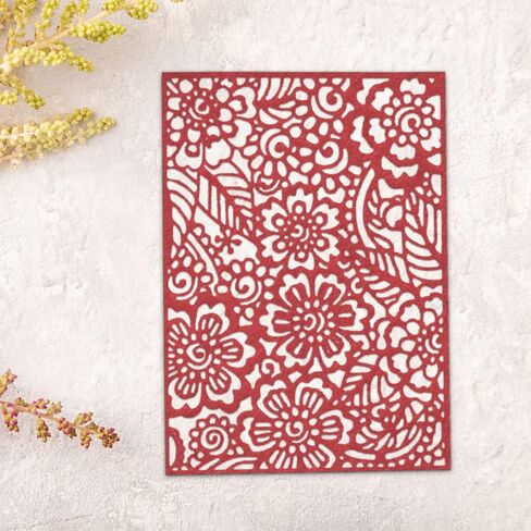 Flowers Leaves Die Cuts for Card Making, Rectangle Frame Cutting Dies Sets Floral Background Dies Stencils Embossing Template for Scrapbooking DIY Cards Album Crafts Supplies in Saudi Arabia