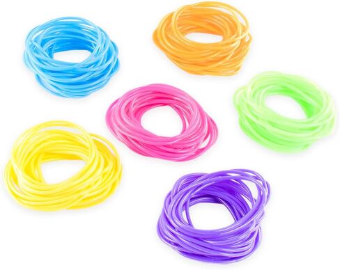 Super Z Outlet 80s Colorful Retro Rock Pop Star Rainbow Diva Disco Jelly Neon Gel Stretchable Bracelets Bands for Theme Events, Colorful Assortment, Assorted Toy Party Favor Prizes (Assorted 144pk) in Saudi Arabia