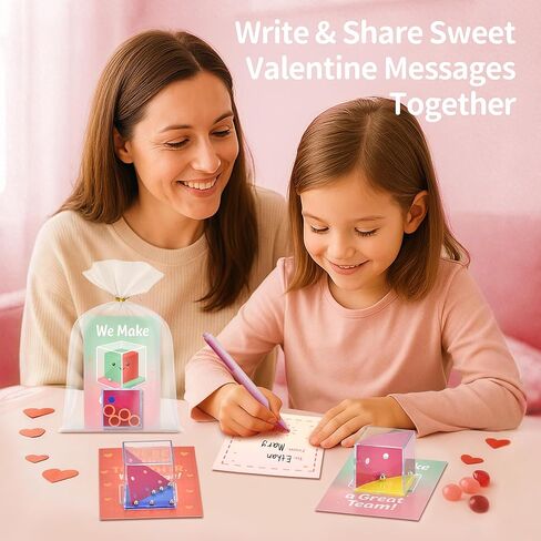 28 Pack Valentines Day Gifts for Kids Classroom - Mini 3D Maze Puzzle Cubes with Cards & Gift Bags, Non Candy School Exchange Party Favors, Brain Teaser Fidget Sensory Toys for Boys Girls Ages 3-12 in Saudi Arabia
