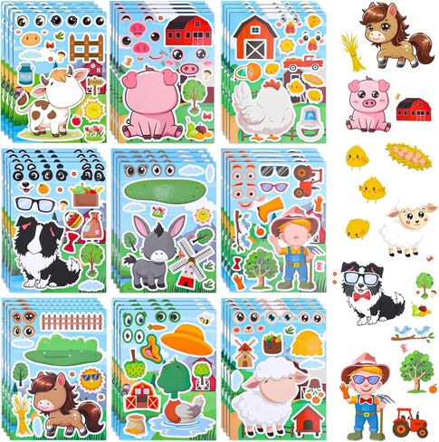 36 Sheets Vehicle Stickers, Make Your Own Truck Stickers for Kids, Mixed and Match Car Sticker for Construction Party Favors Classroom Exchange DIY Craft Birthday Gifts in Saudi Arabia