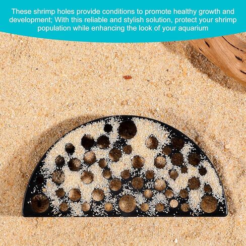 قطعتان من جلود الروبيان لحوض السمك، ملاجئ كهف من بلاستيك أكريلونتريل بوتادين ستايرين لحوض الأسماك الصغيرة مع فتحات متعددة لإكسسوارات ديكور خزان الأسماك in Kuwait