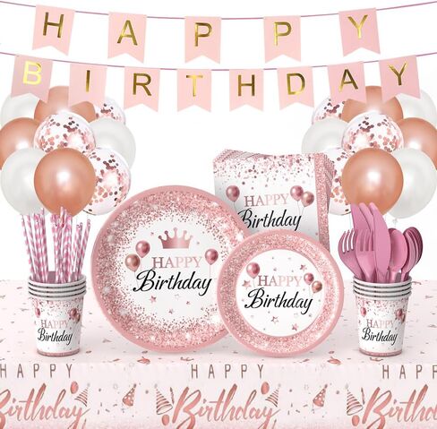 Valentine's Day Heart Love Disposable Tableware Set 194 Pcs Serves 24, Romantic Paper Plates Cups Napkins Forks Spoons Knives for Valentine’s Day Party, Wedding Reception, Anniversary Dinner Supplies in Kuwait