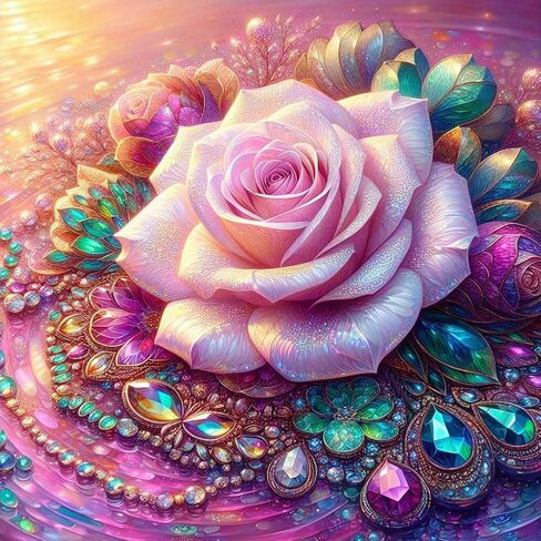 HHMATITS Diamond Art Kits for Adults, Beach Diamond Painting Kits for Adults Beginner, 5D DIY Full Drill Round Diamonds Art Painting for Home Wall Decor Gift 12x16inch in Saudi Arabia