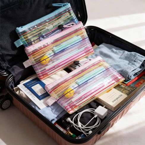 120 Pcs 10 Colors Zipper Mesh Pouch, 8.9 x 4.7 Inch Zipper Nylon Mesh Pouch, Mesh Pencil Pouch Mesh Zipper Pouch for Office Supplies Cosmetics Travel Accessories, Cosmetic School in Saudi Arabia