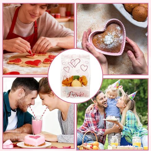 Hooqict 28Pcs Valentines Day Gift Bags with Tin Tie Lock for Kids School Classroom Gift Exchange Galentines Day Bags for Valentines Goodie Candy Treat Party Favors in Saudi Arabia