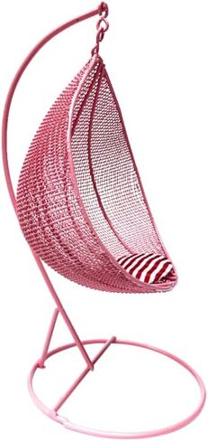 ibasenice Doll House Balcony Swing Mini Hanging Chair Toy 6.29X3.74X2.36 Inch Indoor Dollhouse Accessory for Kids Play and Miniature Decor in Saudi Arabia