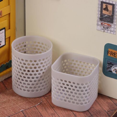 Dollhouse Mini Storage and Laundry Basket, Gray, 1:12 Scale, Plastic Bathroom Laundry Accessory in Saudi Arabia