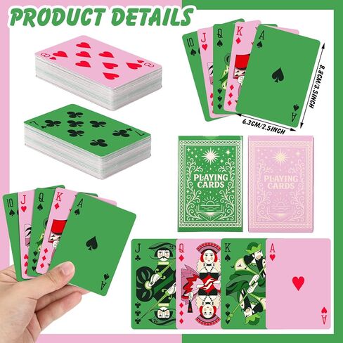 Soulchen Pink and Green Witch Playing Cards Witch Card Deck Birthday Party Favors Supplies for Women Party Birthday Decorations in Saudi Arabia
