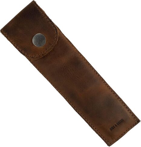 Hide & Drink, Vertical Marker Case for Men and Women, Pen and Pencil Pouch Handmade from Full Grain Leather, Artist Accessory, Bourbon Brown in Saudi Arabia