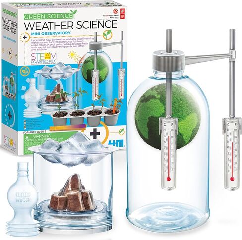 4M: Green Science - Weather Science - DIY Mini Observatory Kit, Static Electricity, Lightning-Cloud Formation, Build A Water Cycle Model, STEAM Kid 5+ in Saudi Arabia