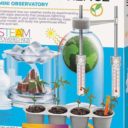 4M: Green Science - Weather Science - DIY Mini Observatory Kit, Static Electricity, Lightning-Cloud Formation, Build A Water Cycle Model, STEAM Kid 5+ in Saudi Arabia