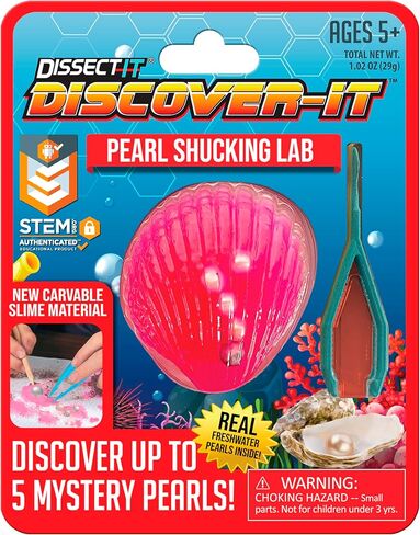 Discover-It Dissection Kit for Kids, Real Freshwater Pearl Science Lab Kit for Oysters, Science Toys for Kids Ages 5 and Above in Saudi Arabia