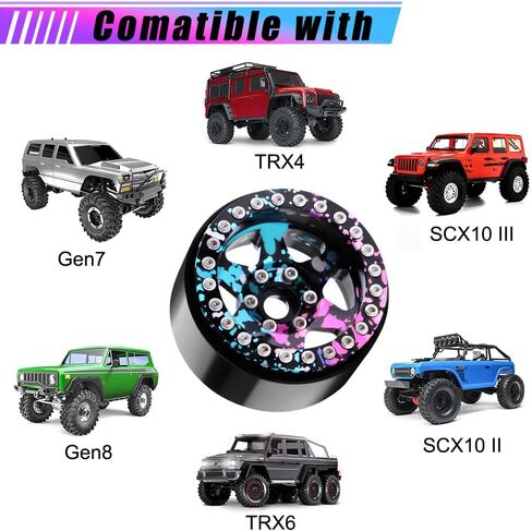 GLOBACT Aluminum 1.9 Inch Beadlock Wheels 1/10 RC Wheel Rim Set Wheel Hub Simulated Retro Wheels for TRX4 TRX6 Axial SCX10 I II III Redcat GEN7 8 1/10 RC Crawler Upgrade Accessories (4Pcs Silver) in Saudi Arabia