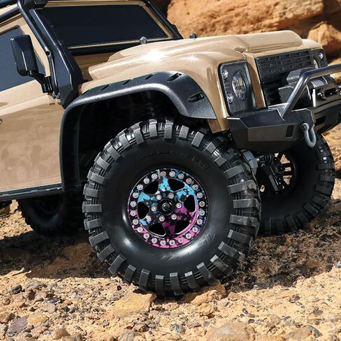 GLOBACT Aluminum 1.9 Inch Beadlock Wheels 1/10 RC Wheel Rim Set Wheel Hub Simulated Retro Wheels for TRX4 TRX6 Axial SCX10 I II III Redcat GEN7 8 1/10 RC Crawler Upgrade Accessories (4Pcs Silver) in Saudi Arabia