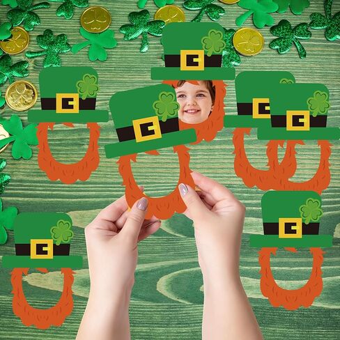 50 قطعة من قصاصات عيد القديس باتريك وقبعة الجني ولوحة إعلانات اللحية لعيد القديس باتريك DIY صور حرفية للفصل الدراسي ديكور منزلي لحفلات شامروك in Kuwait