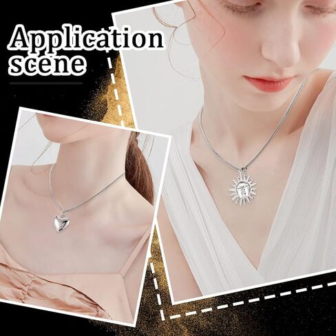 SUNNYCLUE 12 PACK 18 Inch/ 0.45m 1mm Silver Snake Chain Necklaces Bulk Stainless Steel Necklace Making Chain Metal Lobster Claw Clasps Cable Chains for Jewelry Making Supplies Women Adult Diy Craft in Saudi Arabia