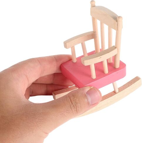 Garneck 1 12 Scale Wood Dollhouse Miniature Bunk Bed Furniture Set with Rocking Horse Crib Chair for Dolls Bedroom Accessories and Playhouse Decoration in Saudi Arabia