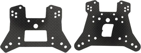 Front Rear Shock Tower Mount, Front Rear Shock Tower Bracket Easy Installation Carbon Fiber Damper Shock Mount for Traxxas Sledge in Saudi Arabia
