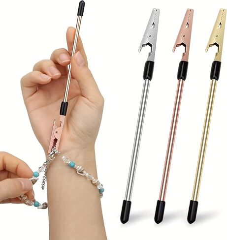 Bracelet Assistance Tool Metal Clasp Clamp for Jewelry Making, Extender and Fastening Device for Crafting and Repair, Golden in Saudi Arabia