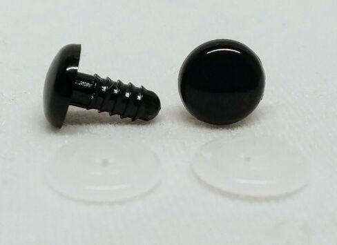 Sassy Bears 12mm Black Flat Safety Eyes (10 Pairs) for Bears Dolls Puppets Crafts in Saudi Arabia