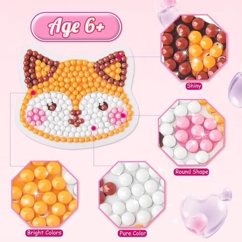 Shemira 24 Pack Valentine's Day Cards for Kids with 5D Diamond Art Painting Kit, Valentines Gift for Kids Classroom, Valentine's Party Favor, School Valentine's Art Activity, Valentine's Art Craft Kit in Saudi Arabia