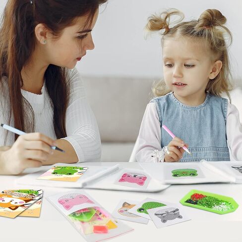 Shemira 24 Pack Valentine's Day Cards for Kids with 5D Diamond Art Painting Kit, Valentines Gift for Kids Classroom, Valentine's Party Favor, School Valentine's Art Activity, Valentine's Art Craft Kit in Saudi Arabia