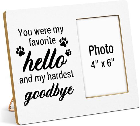 Pet Memorial Gift Picture Frame, Dog Memorial Gifts for Loss of Dog, Sympathy Gifts for Cat Dogs, Grief Gift for Women, Cat Pet Passing Away Remembrance Wood Photo Frames, 4 x 6 Inch Photo in Saudi Arabia