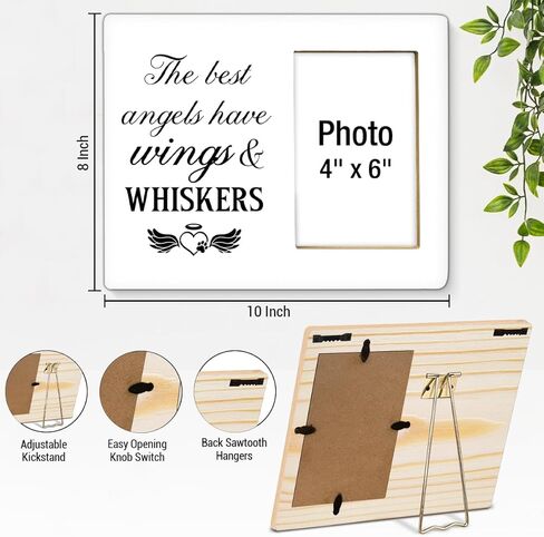 Pet Memorial Gift Picture Frame, Dog Memorial Gifts for Loss of Dog, Sympathy Gifts for Cat Dogs, Grief Gift for Women, Cat Pet Passing Away Remembrance Wood Photo Frames, 4 x 6 Inch Photo in Saudi Arabia