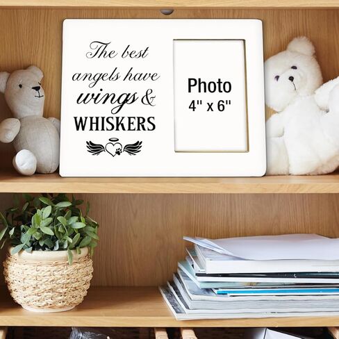 Pet Memorial Gift Picture Frame, Dog Memorial Gifts for Loss of Dog, Sympathy Gifts for Cat Dogs, Grief Gift for Women, Cat Pet Passing Away Remembrance Wood Photo Frames, 4 x 6 Inch Photo in Saudi Arabia