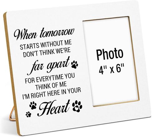 Pet Memorial Gift Picture Frame, Dog Memorial Gifts for Loss of Dog, Sympathy Gifts for Cat Dogs, Grief Gift for Women, Cat Pet Passing Away Remembrance Wood Photo Frames, 4 x 6 Inch Photo in Saudi Arabia