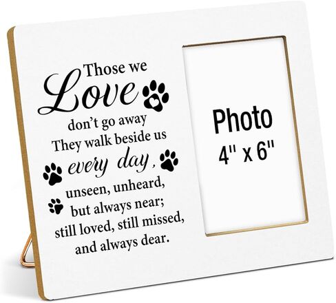 Pet Memorial Gift Picture Frame, Dog Memorial Gifts for Loss of Dog, Sympathy Gifts for Cat Dogs, Grief Gift for Women, Cat Pet Passing Away Remembrance Wood Photo Frames, 4 x 6 Inch Photo in Saudi Arabia