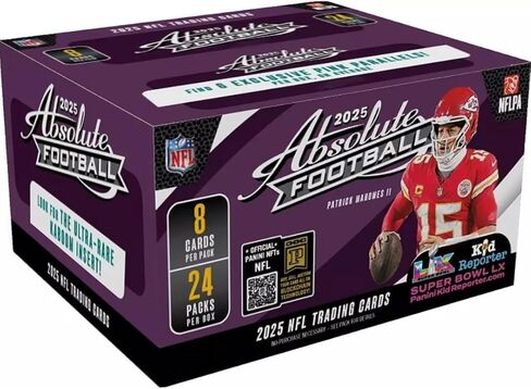 2025 Absolute Football NFL Retail Box with 192 Trading Cards + 6 Toploaders + StreetCards Magnet! Look for The Kaboom Insert! in Kuwait