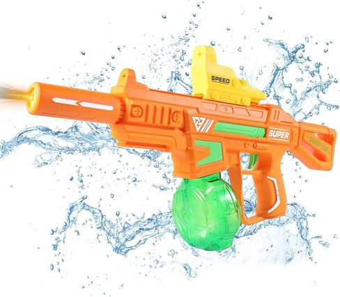 مسدس مياه كهربائي، مسدسات مياه في نهاية المطاف مع مسدس واقعي كمامة لهب ذات سعة عالية، مسدسات رش تلقائية للصيف في الهواء الطلق على الشاطئ، لعبة حفلة حمام السباحة للأطفال البالغين in Kuwait