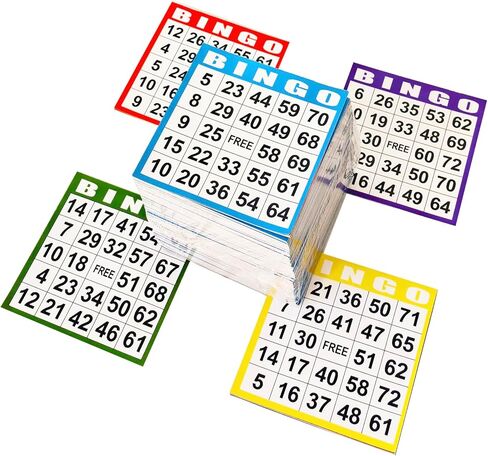 بطاقات ألعاب ورقية من SEETOOOGAMES Bingo - 1 على البطاقة - 1000 ورقة (200 كتاب من 5 أوراق) in Kuwait
