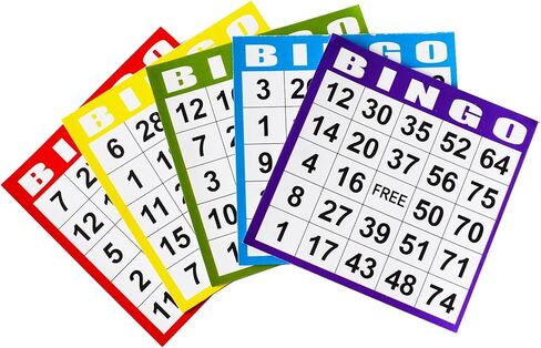 بطاقات ألعاب ورقية من SEETOOOGAMES Bingo - 1 على البطاقة - 1000 ورقة (200 كتاب من 5 أوراق) in Kuwait