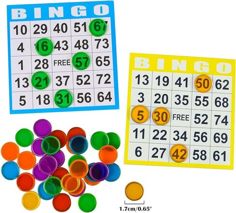 بطاقات ألعاب ورقية من SEETOOOGAMES Bingo - 1 على البطاقة - 1000 ورقة (200 كتاب من 5 أوراق) in Kuwait